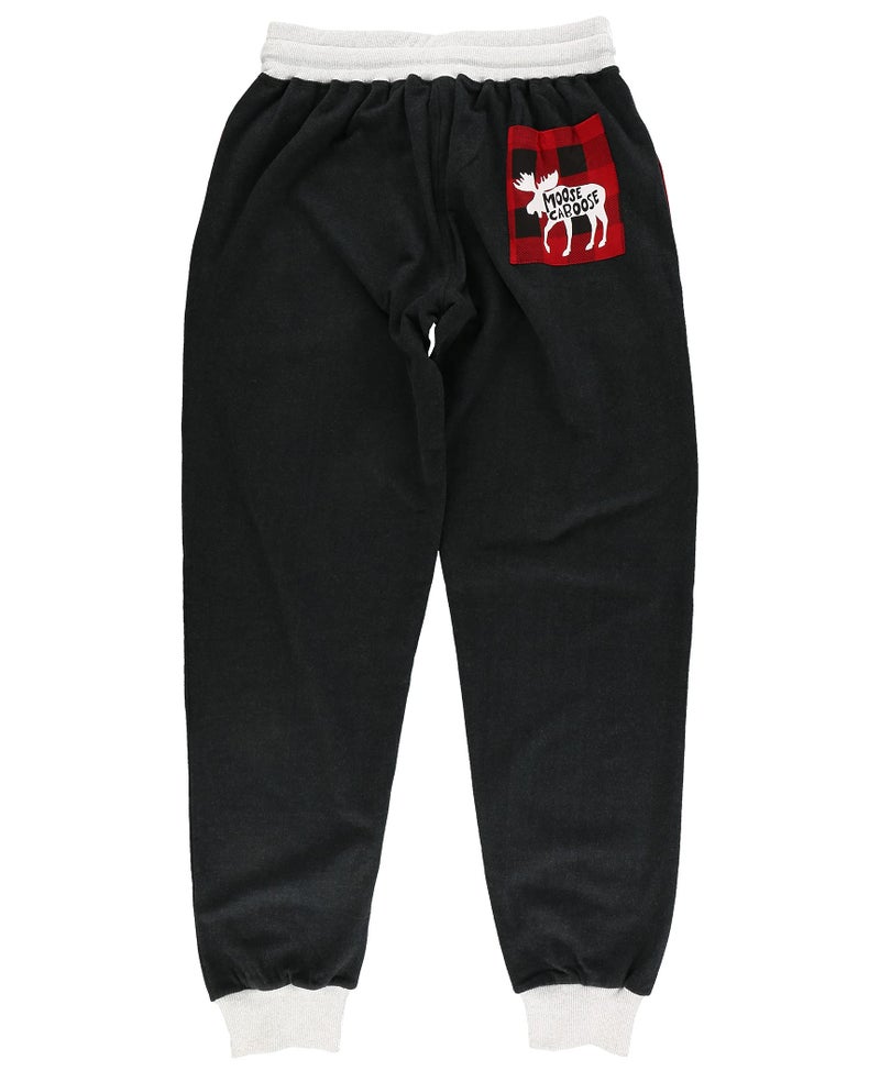 Lazy One Men's Jogger Sweatpants, Cozy, Warm, Pockets, Moose Caboose (Large) - Image 3